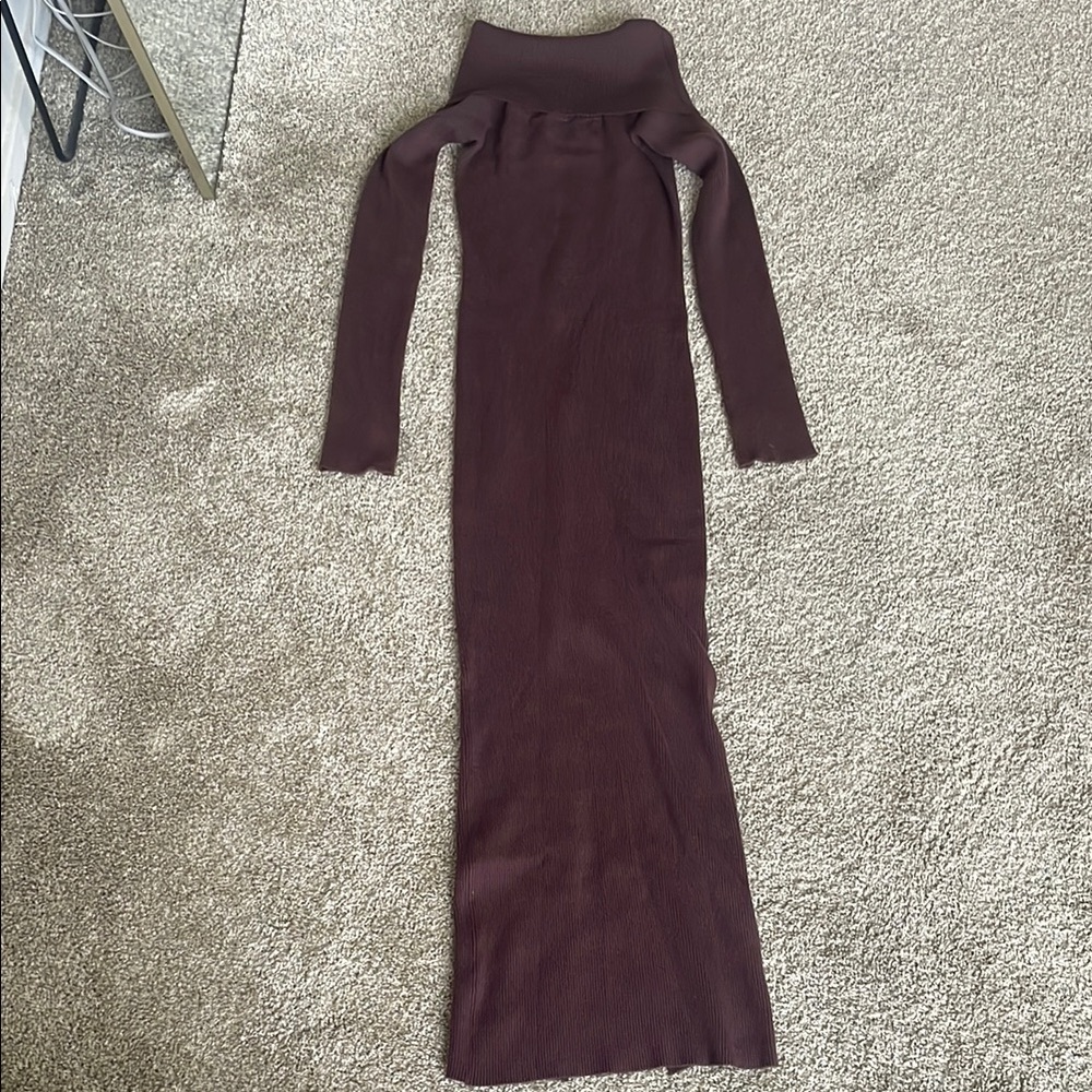 Princess Polly Brown Off the Shoulder Maxi Dress